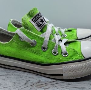 Converse Youth size 11 neon Green Rare color